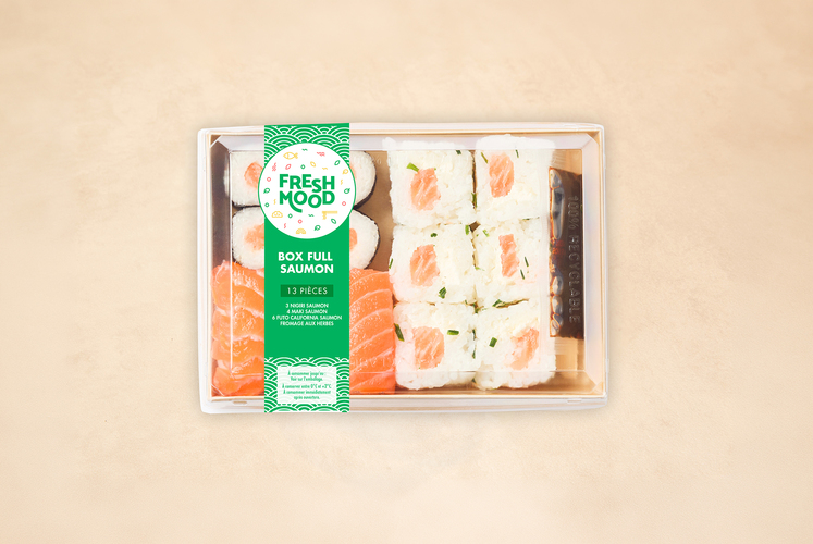 Box sushi full saumon