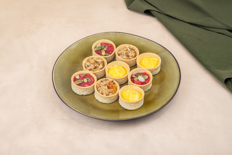 LES TARTELETTES PLAISIR - Pomme pêche abricot & crème citron de Sicile & tartare de fraise