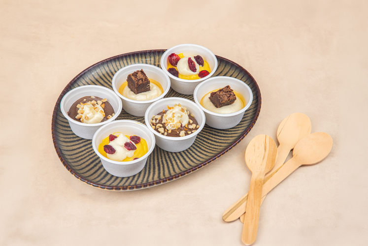 LES VERRINES VIENNOISES - Mousses mascarpone et au chocolat & Mousse mascarpone et crème citron de Sicile  & Mousse mascarpone, brownie