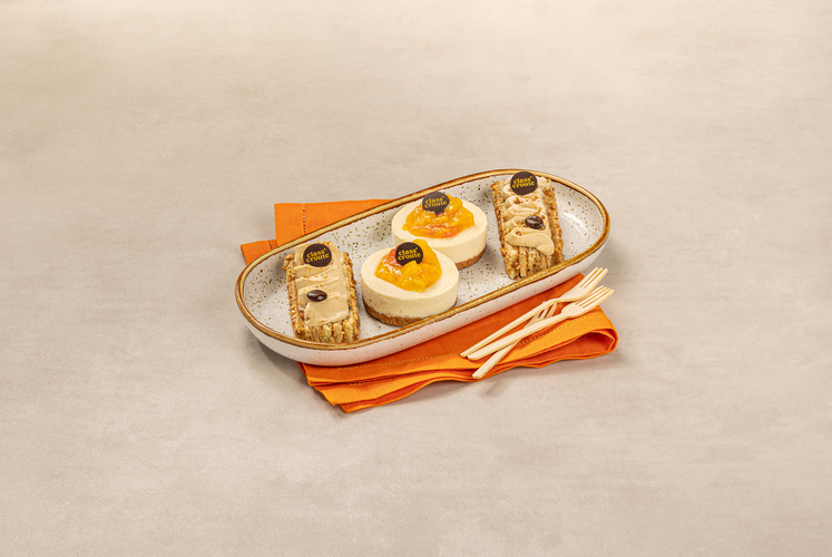 Desserts généreux - Finger Moka & Cheesecake, compotée d'agrumes