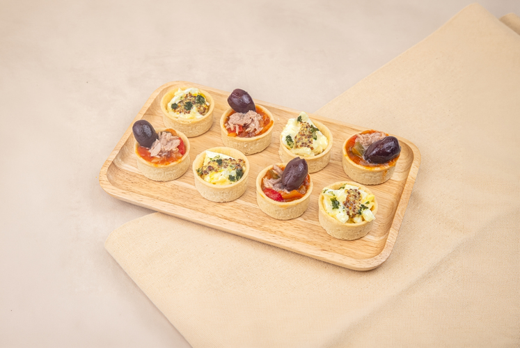 Les tartelettes - Oeuf mimosa moutarde & thon