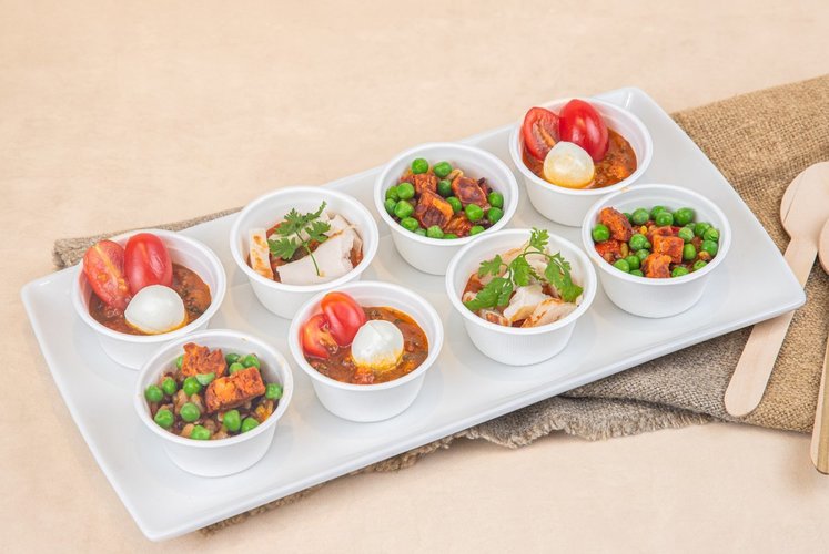 LES VERRINES - Mozzarella tomate & poulet & chorizo