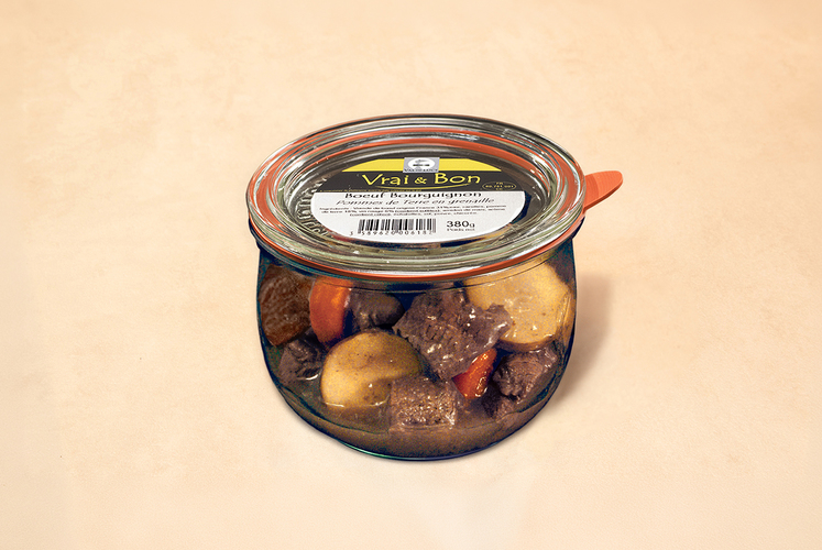 Bœuf Bourguignon et pommes de terre grenaille