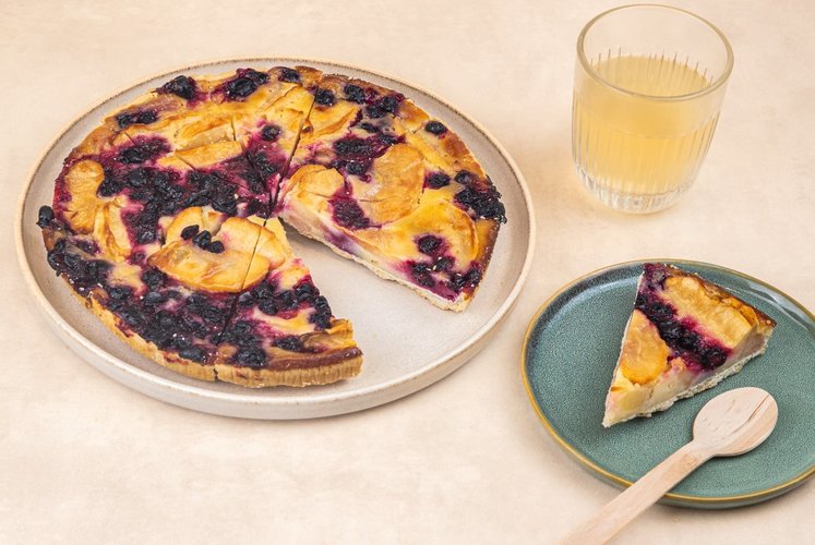 Tarte normande aux pommes et cassis