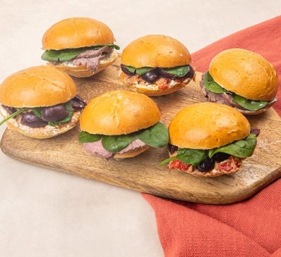 LES BABY BUNS - Thon, piquillos & rôti bœuf, fromage frais