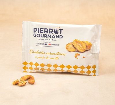 Cacahuètes caramélisées aux grains de vanille