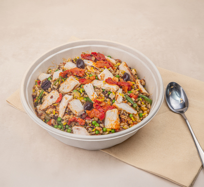 LA GRANDE SALADE poulet, céréales, légumes verts