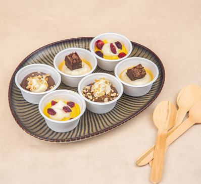 LES VERRINES VIENNOISES - Mousses mascarpone et au chocolat & Mousse mascarpone et crème citron de Sicile  & Mousse mascarpone, brownie