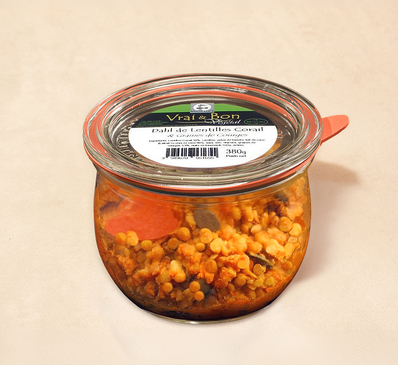 Dahl de lentilles et graines de courges