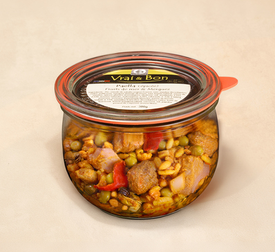 Paëlla fruits de mer et merguez