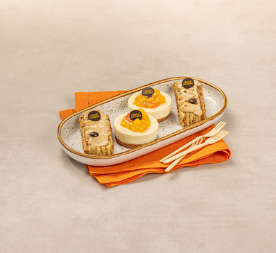 Desserts généreux - Finger Moka & Cheesecake, compotée d'agrumes