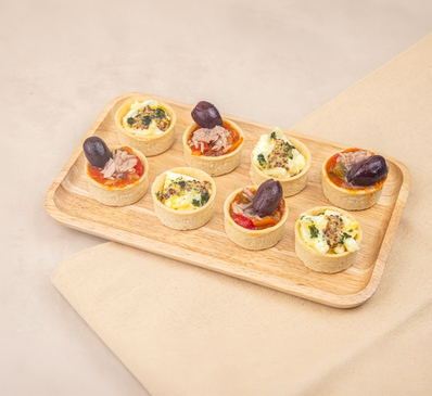 Les tartelettes - Oeuf mimosa moutarde & thon