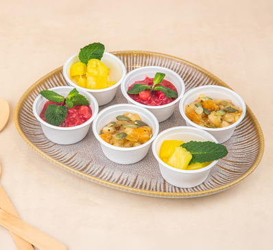 LES VERRINES TUTTI FRUTTI - Fraises bissap & ananas coco & pomme pêche abricot