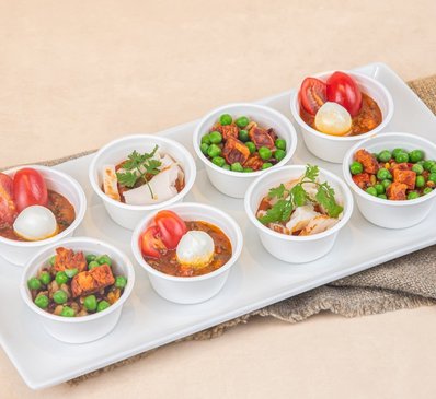 LES VERRINES - Mozzarella tomate & poulet & chorizo