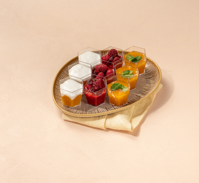 LES VERRINES TUTTI FRUTTI - Fraises bissap & mangue coco & compotée agrumes miel