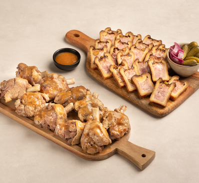 LA PLANCHE manchons de canard et pâté en croûte Bressan de Bobosse