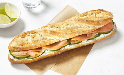 Sandwich saumon fumé et menthe